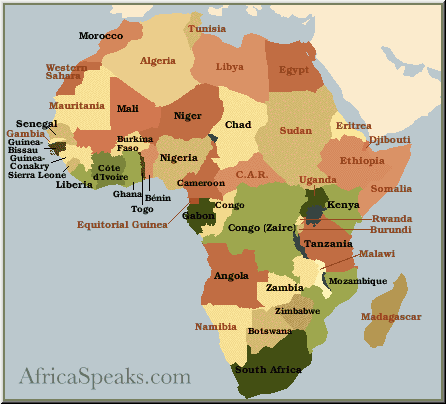 African continent